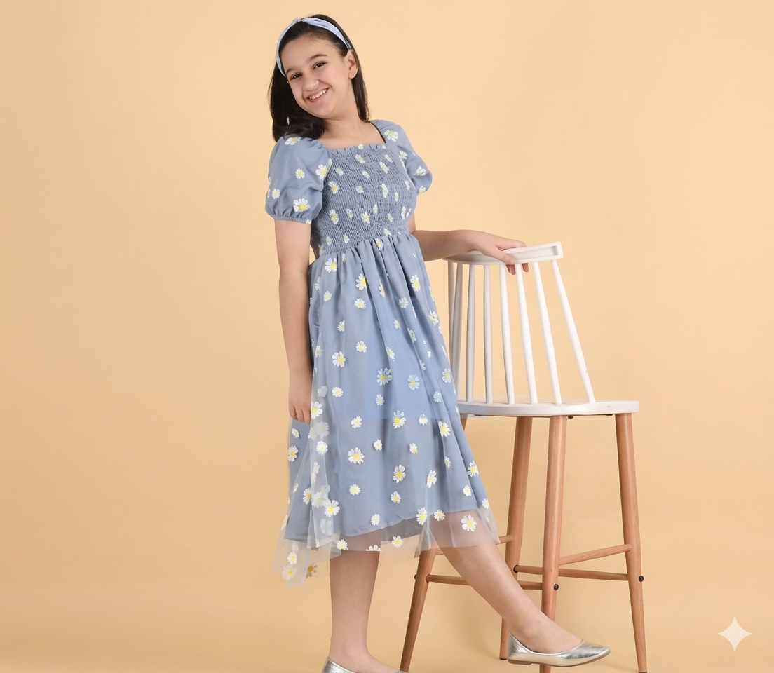 FLUTTER SLEEVE DRESS